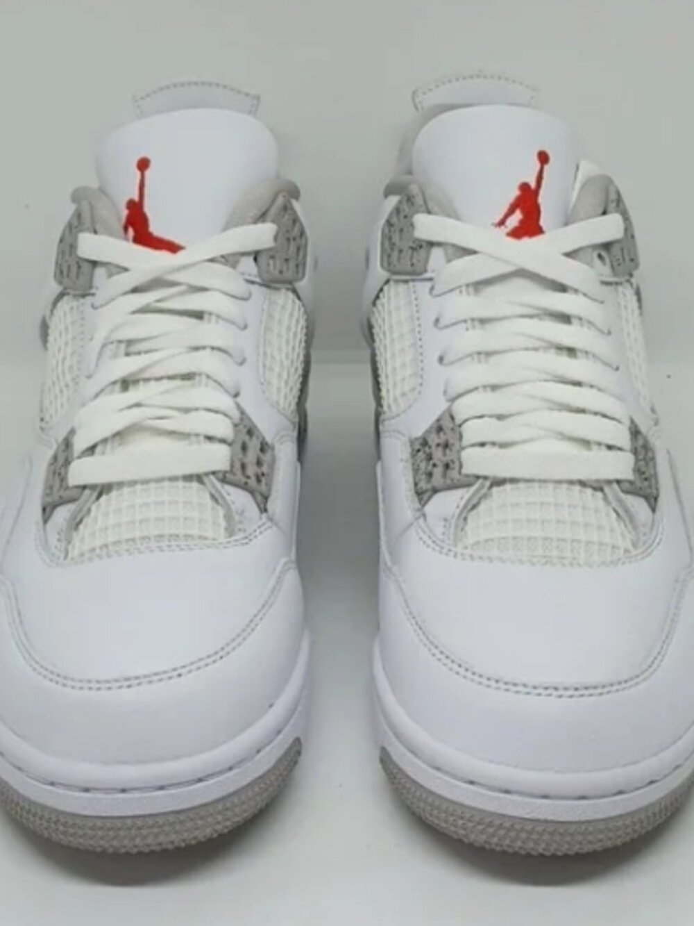 New Jordan Air Jordan 4 Retro WhiteFire Red Tech Grey Black